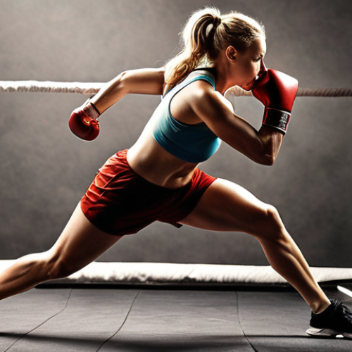 Home 19 **Aries engaged in a high-energy workout, like running or boxing, radiating vitality and determination.** (Focus: Physical activity and channeling energy)