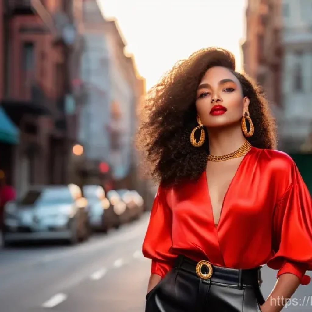 별자리별 패션 스타일 - **Fiery & Bold Aries Fashionista**
A confident and energetic young woman, representing an Aries ...
