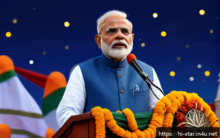 별자리와 정치 성향 - A charismatic Indian politician standing confidently at a podium during a vibrant political rally, w...